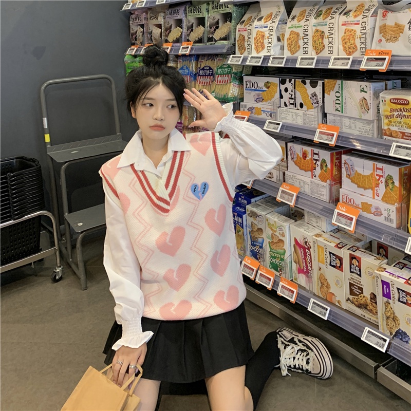 Áo Len Cổ Chữ V Không Tay Thời Trang Hàn Quốc Cho Nữ | BigBuy360 - bigbuy360.vn