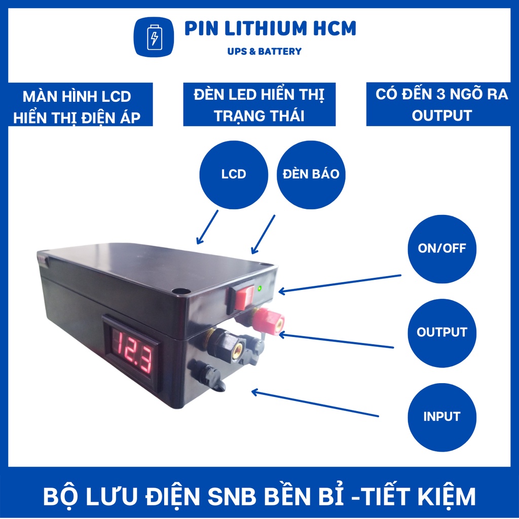 UPS 12V dung lượng 31200mAh phiên bản đặc biệt, lưu điện camera, wifi, bảo hành 12 tháng