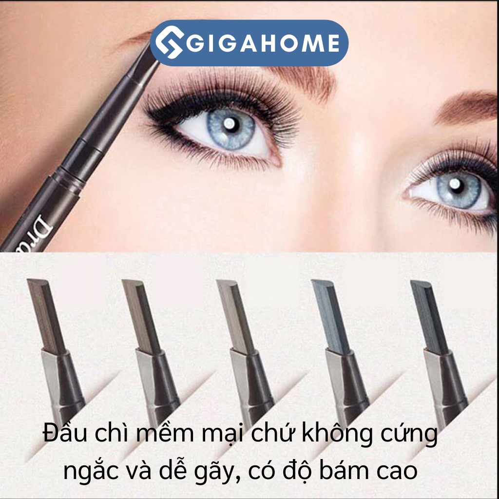 Chì Kẻ Lông Mày 2 Đầu GIGAHOME Bền Màu, Không Thấm Nước, Lâu Trôi 7126