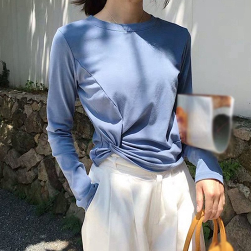 Áo Croptop Tay Dài Thiết Kế Ôm Sát Tôn Dáng