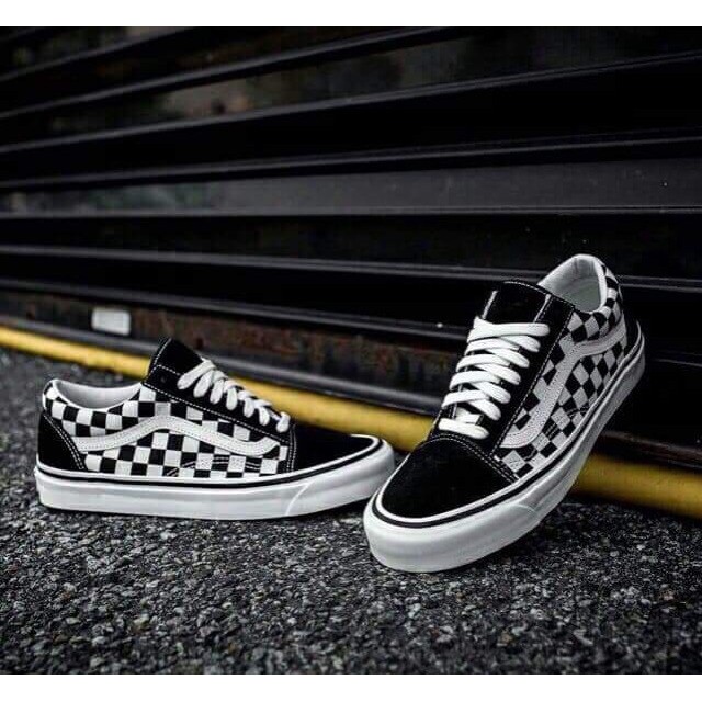 XẢ LV-NEW ⚡ XIÊU SALE- Giầy vans caro trắng đen 1:1 ( full box + free ship ) CKV ✔️ : : : 🔥 XIÊU RẺ * " $ : " `