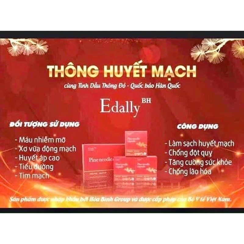 Hàng chính hãng - Tinh dầu thông đỏ Edally