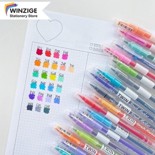 Winzige bút brush pen bút calligraphy bút bi nước bút highlight 2 đầu dùng vẽ tranh 24 màu tùy chọn