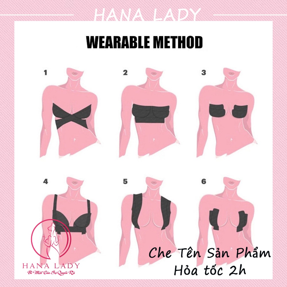 Miếng dán ti nâng ngực, băng keo vải quấn ngực nhủ hoa tạo nhiều kiểu đa nặng tiện dụng DT017