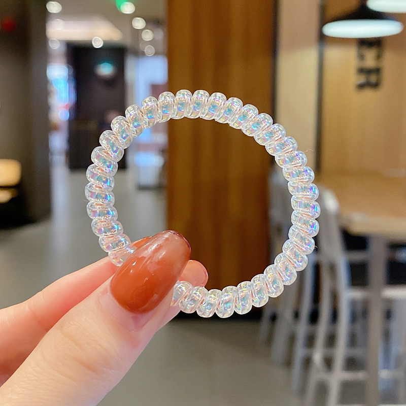 Dây Buộc Tóc Lò Xo Làm Từ Nhựa Phong Cách Hàn Quốc 2021