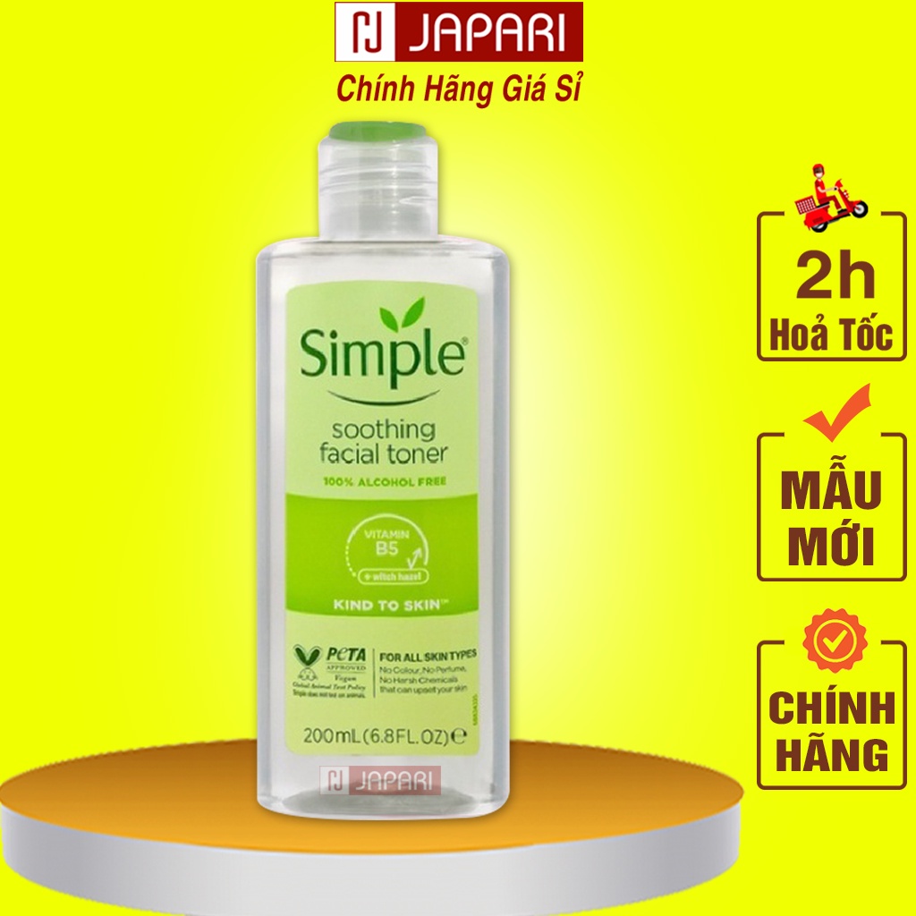 Toner Simple Cho Da Dầu Mụn,Khô, Nhạy Cảm - Nước Hoa Hồng Simple Cân Bằng Da Tonner Simple Chính Hãng - Toners JAPARI