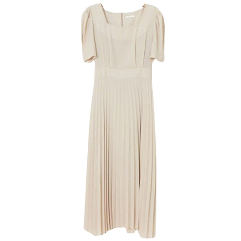 (HÀNG SẴN) Váy MORAN cổ vuông tay phồng thắt nơ eo xòe dài xếp ly nhẹ nhàng tiểu thư thanh lịch Hàn Quốc | BigBuy360 - bigbuy360.vn