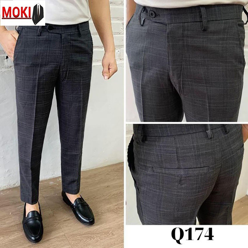 Quần âu kẻ sọc MOKI chất vải cotton cao cấp , chuẩn thiết kế hàn quốc, cực tôn dáng, không bai xù | BigBuy360 - bigbuy360.vn