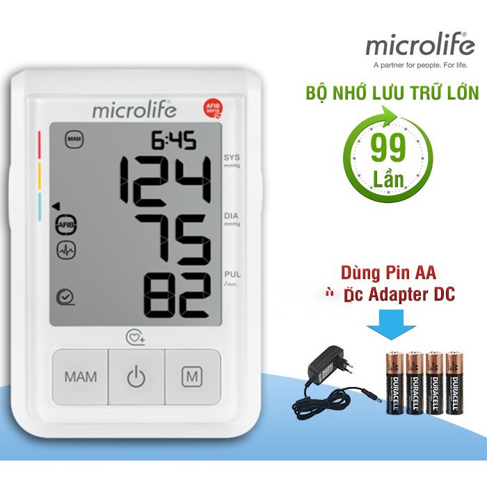 ✅ [Chính Hãng HCM] Máy Đo Huyết Áp Bắp Tay: Microlife B3 AFIB Advanced (Cảnh Báo Đột Quỵ Mới) -VT0526