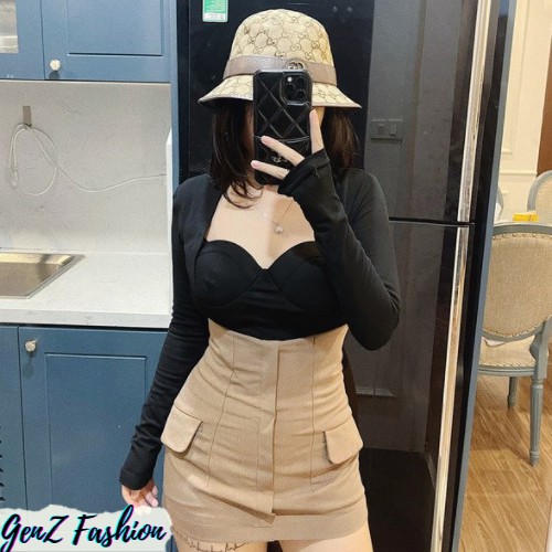 ⭕️ [CÓ HÌNH/VIDEO THẬT - HÀNG CAO CẤP] Áo Cúp Ngực Dài Tay Hàng Đẹp_Mã 086_GenZ Fashion