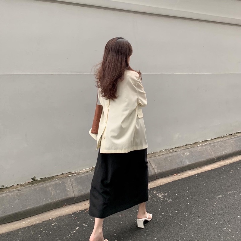 Áo blazer ngắn tay cúc sau | BigBuy360 - bigbuy360.vn