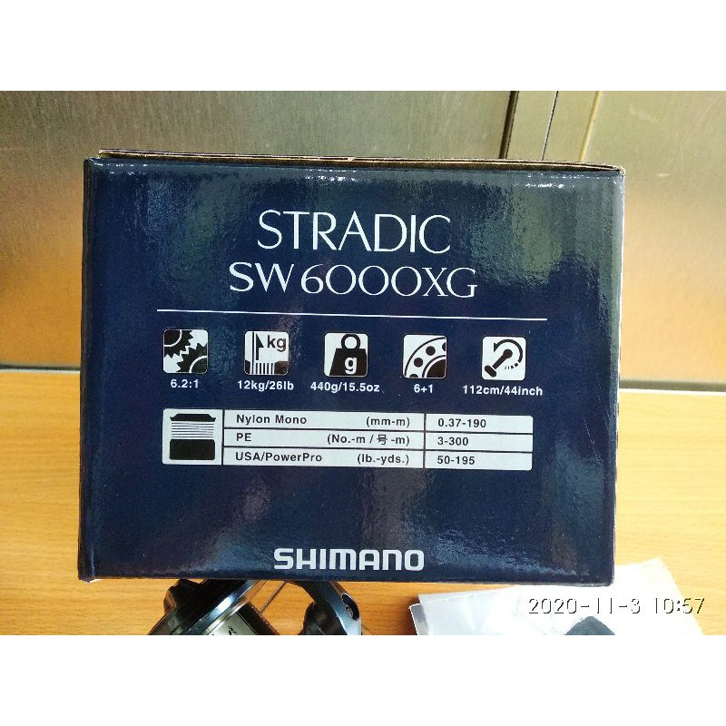 Máy Câu Cá Shimano 2020 Stradic SW 6000XG - Máy Đứng