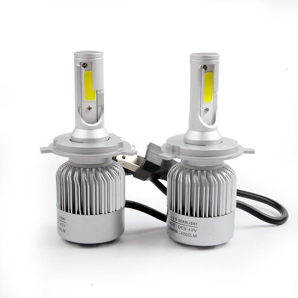 Set 2 Đèn Pha Led Cob C6 H4 36w - 3800lm Chuyên Dụng Cho Xe Hơi