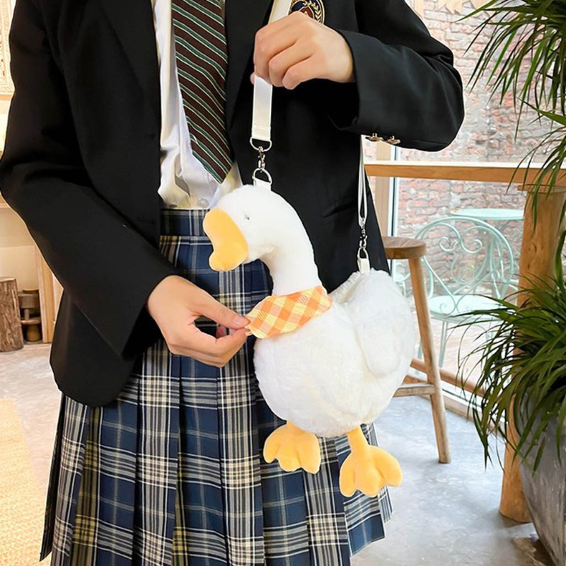 Túi Đeo Chéo Hình Chú Vịt Hoạt Hình Nhồi Bông Ngộ Nghĩnh Đáng Yêu