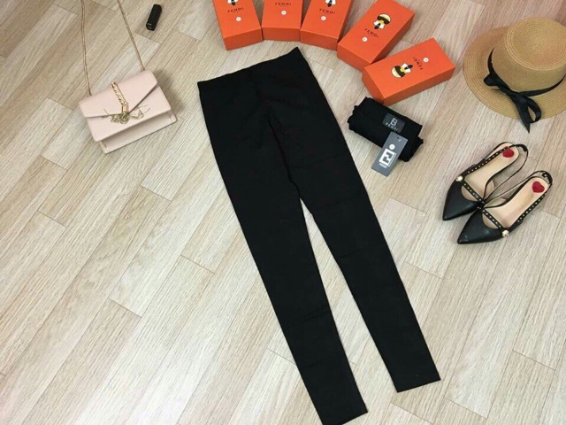 QUẦN LEGGING CHẤT COTTON CẠP CAO KÈM HỘP CAM SIÊU ĐẸP 717