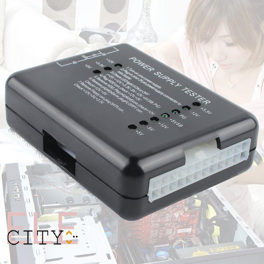 Bộ Kiểm Tra Nguồn Điện 107ele Led 20 / 24 Pin Psu Atx Sata Hdd
