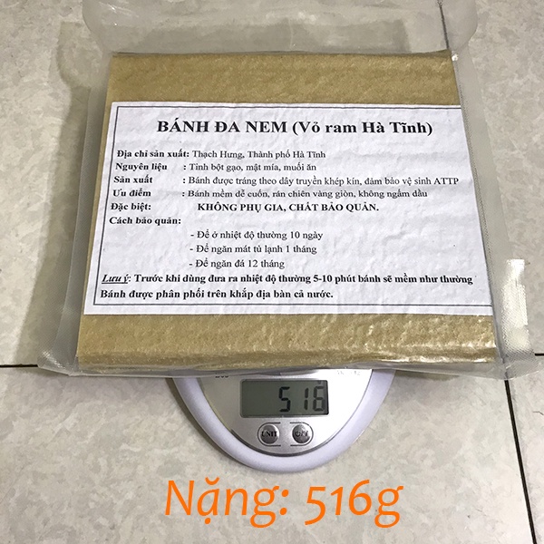 Vỏ ram Hà Tĩnh, bánh đa nem phơi sương tập 100 lá cuốn nem dày dẻo dai dễ cuốn không lo bị rách