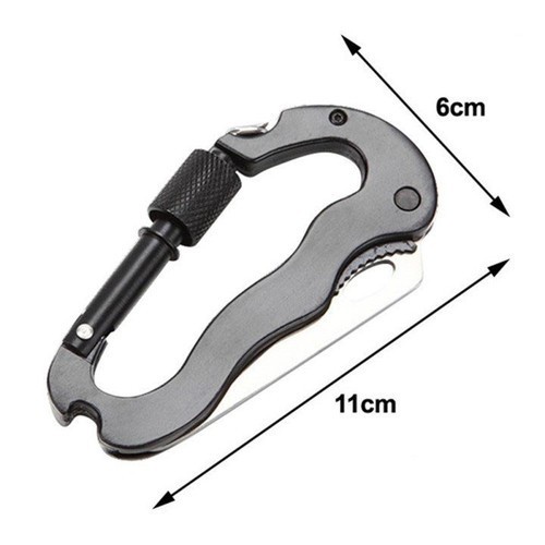 Móc Khóa Đa Năng 5in1, Móc Khóa Kiêm Dao - Tô Vít -  Đi Phượt - Cao Cấp - Không Gỉ - Loại Cao cấp Nhất