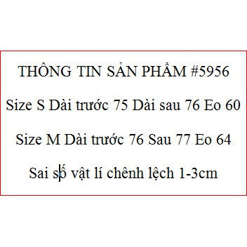 Chân váy xếp ly dập ly to khóa eo 5956