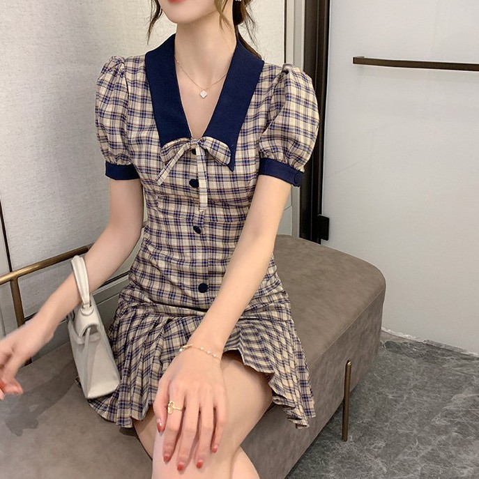 Váy kẻ caro , đầm đuôi cá cao cấp TÍT_FASHION size m l | BigBuy360 - bigbuy360.vn