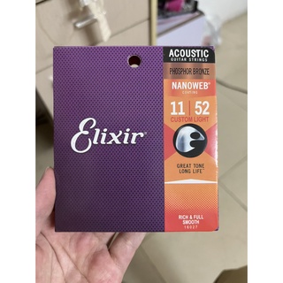 Dây đàn guitar Acoustic Elixir 16027 photpho bronze Nanoweb chính hãng (bộ đủ 6 dây) G4U guitar