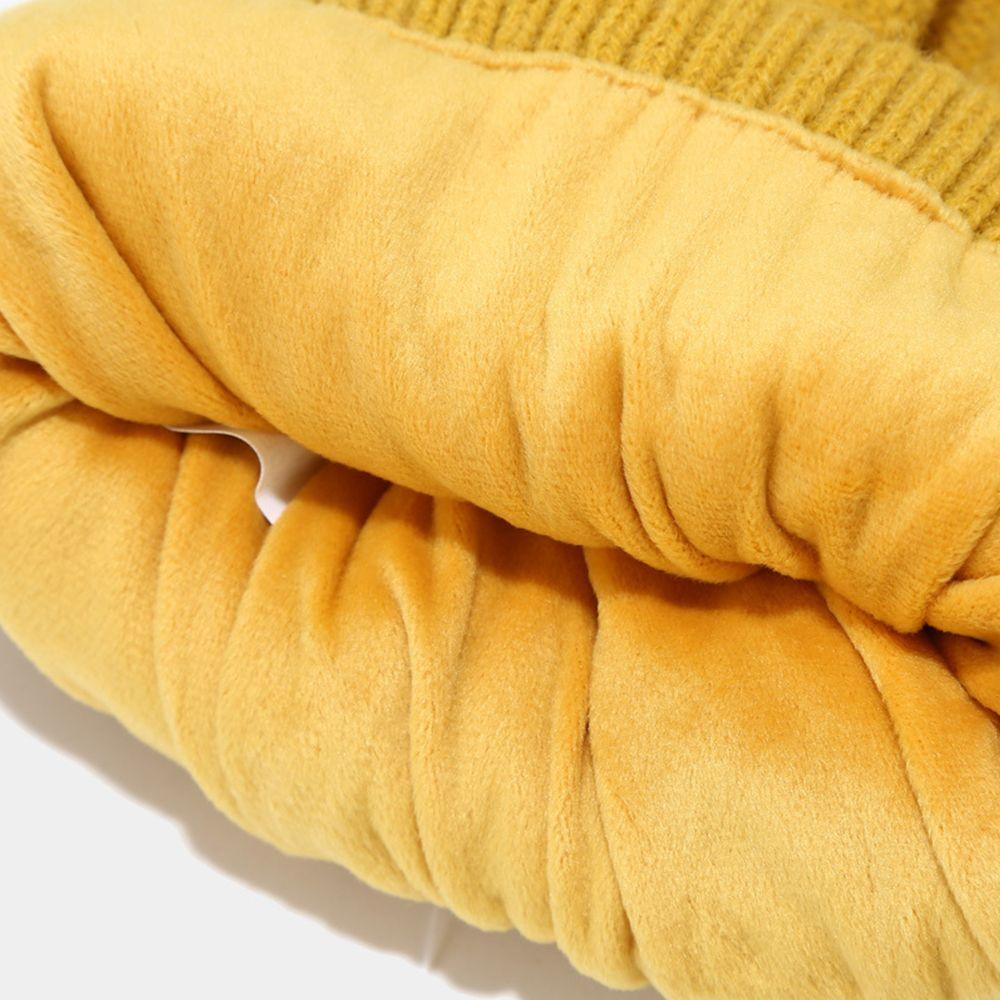 Set Mũ Len Kèm Khăn Choàng Cổ Dày Dặn Giữ Ấm