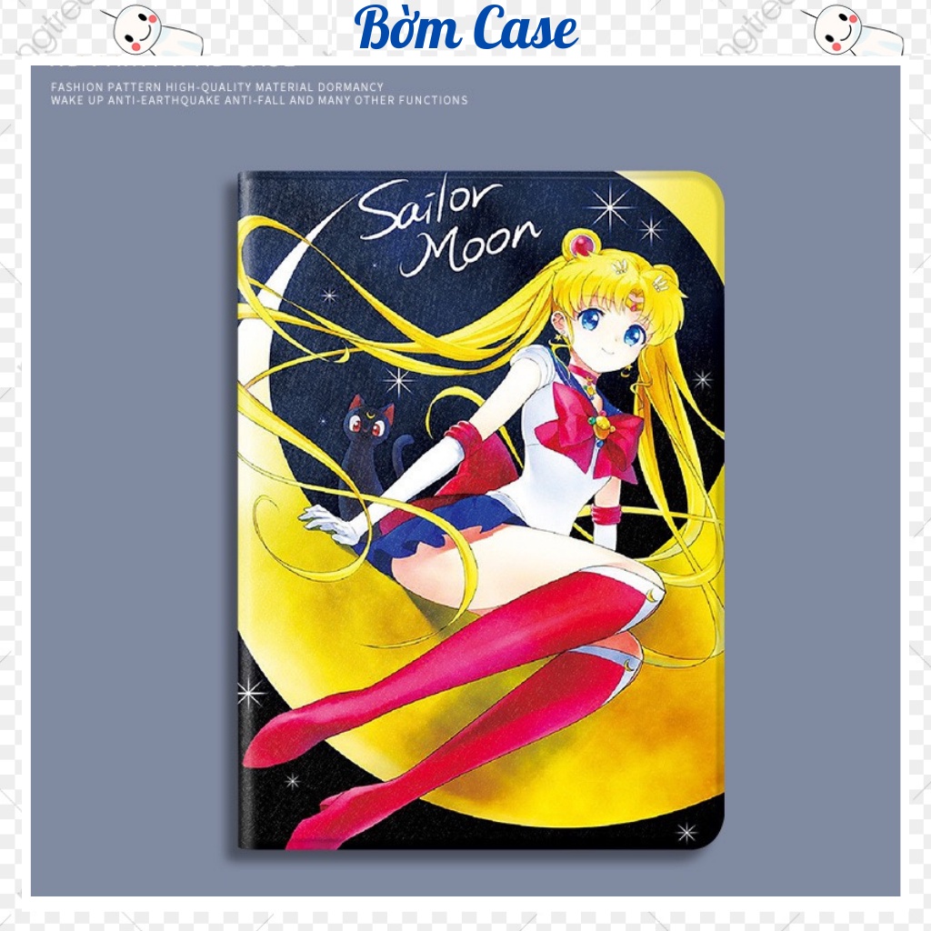 Bao da ipad Silicon Sailov Moon cute ốp ipad Air 5,4,3,2,1 - Gen 5,6,7,8,9 - Pro 11,9.7,10.5...BỜM CASE