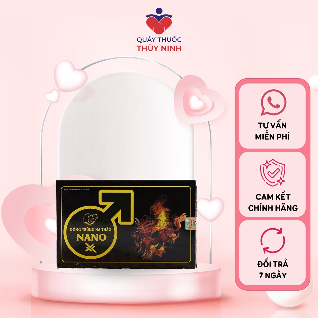 Viên Uống NANO X Nano Đông Trùng Hạ Thảo Bổ Thận, Hỗ Trợ Tăng Cường Sinh Lý Nam, Hộp 30 Viên