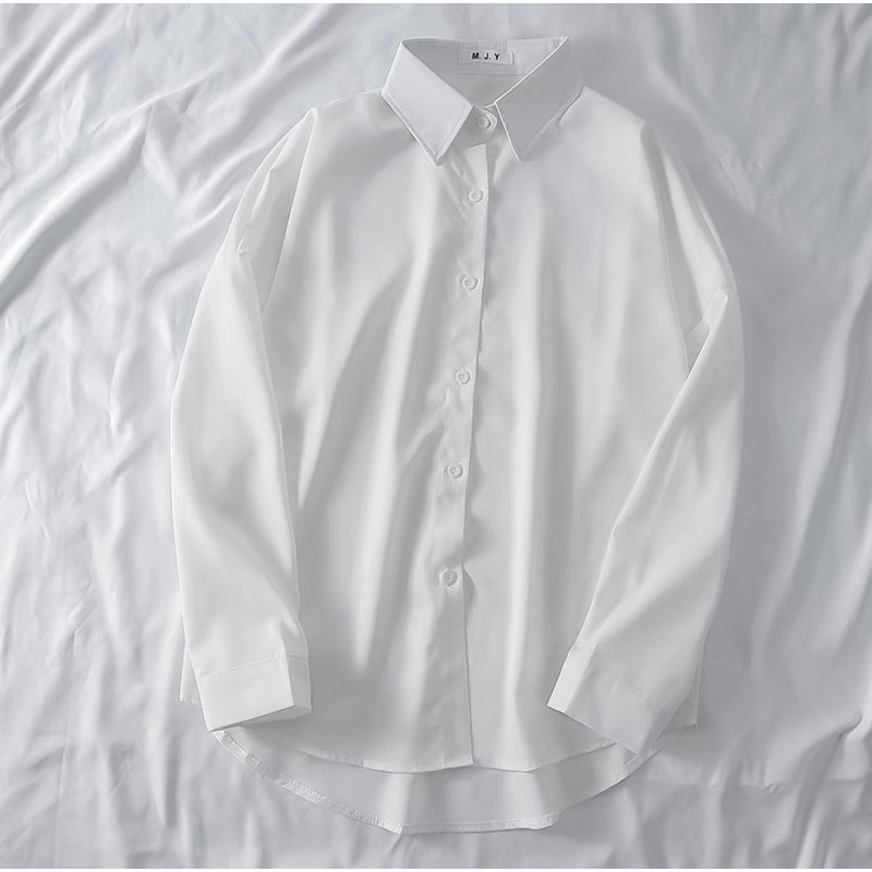 Áo sơmi trắng trơn basic không nhăn