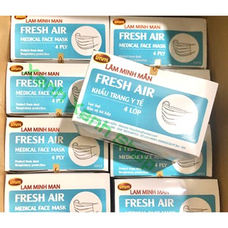 Khẩu Trang Y Tế Fresh Air Xanh 4 Lớp