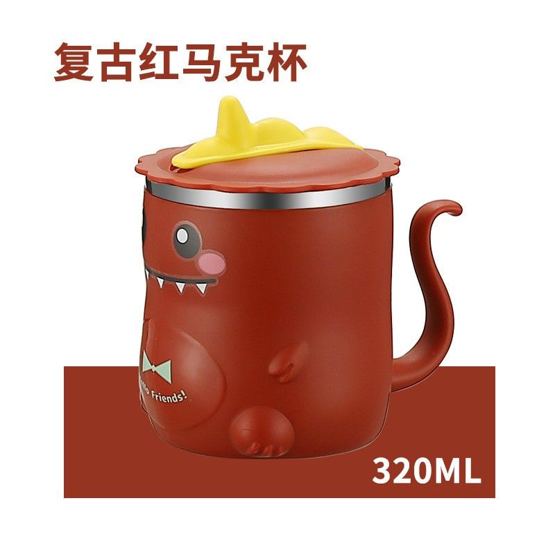 Cốc Giữ Nhiệt 2 Lớp Đa Năng 300ml, Có Vòi Hút Và Tay Cầm Chống Nóng, Với Hình Dáng Siêu Cute.