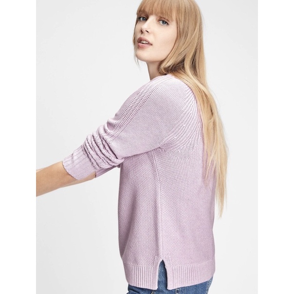 Áo len GAP knit tím nhạt
