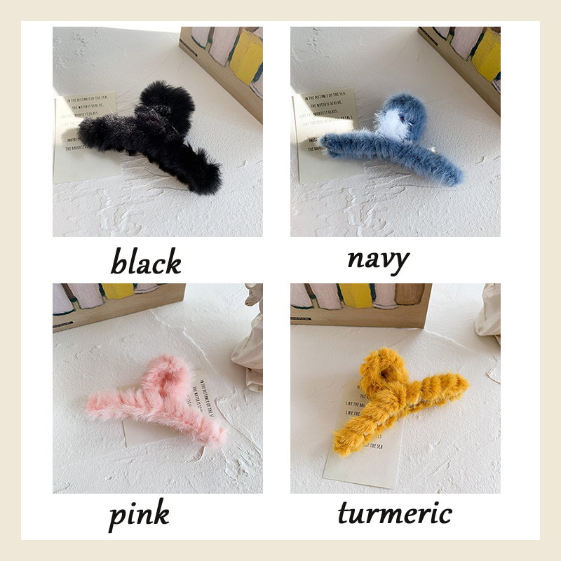 Kẹp tóc phối lông phong cách thời trang retro xinh xắn dành cho phái đẹp