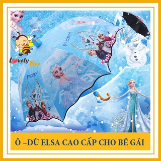 Ô (dù) Elsa xanh cao cấp cho bé gái