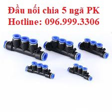 Đầu nối chia 5 ngã PK khí nén, phun sương chịu được áp suất cao đầy đủ kích cỡ giá sỉ