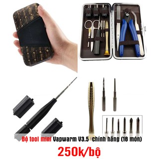 Bộ dụng cụ quấn coil, vít + nhíp+ kéo+kềm gắn coil _ bộ tool bui coil_ tool gắn coil 18 món