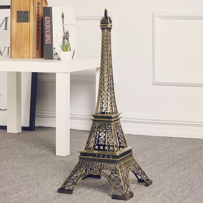 MÔ HÌNH THÁP EIFFEL BẰNG THÉP KHÔNG GỈ CAO CẤP kích thước 32cm, 38cm, 48cm