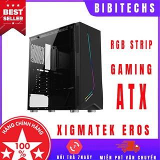 [ Chính hãng ] Vỏ case xigmatek Eros ⚡ Freeship ⚡ case máy tính gaming ATX, Led RGB, kính cường lực - BiBiTechs