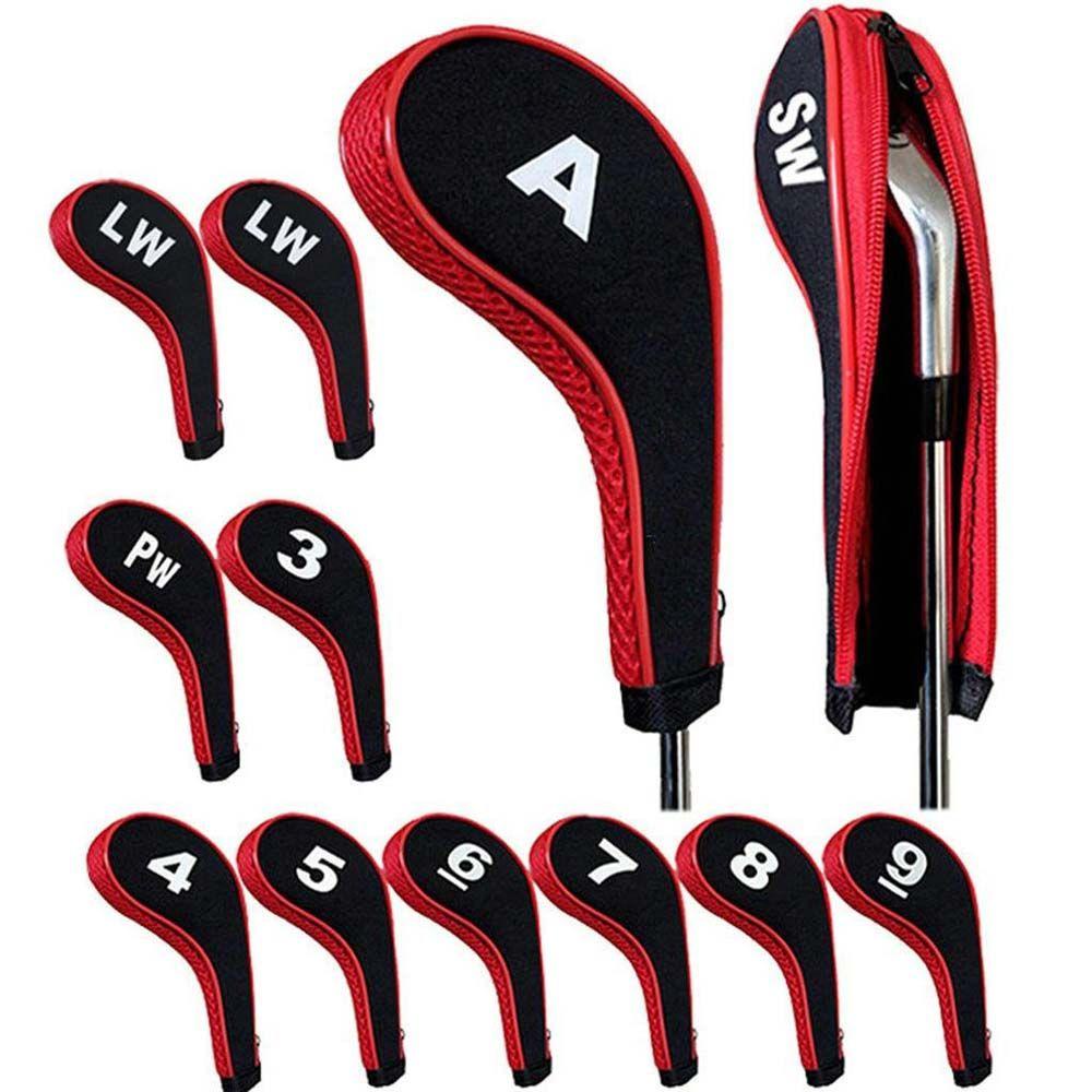 Bộ 12 Vỏ Bọc Đầu Gậy Đánh Golf Bằng Cao Su Neoprene Phối Khóa Kéo Tiện Dụng