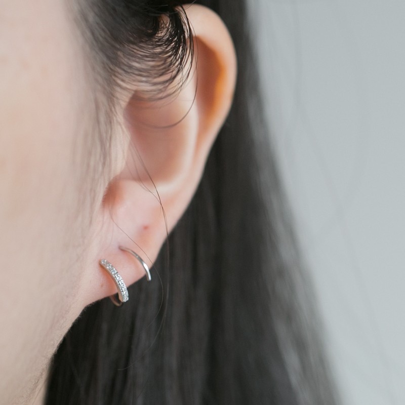 Bông tai dáng tròn kiểu dáng đơn giản phong cách Hàn Quốc A717