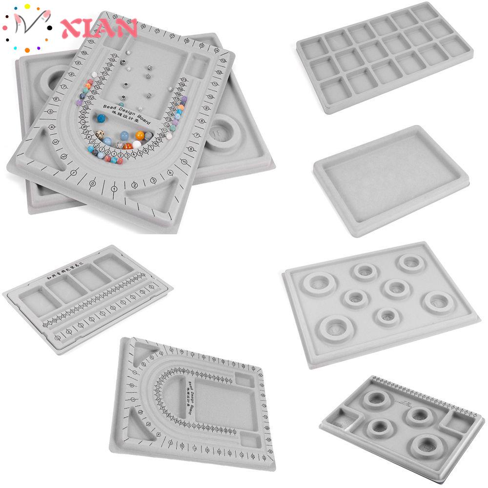 XIANSTORE Earring Holder Flocked Bead Board Jewelry Craft Measuring Tool Making Organizer