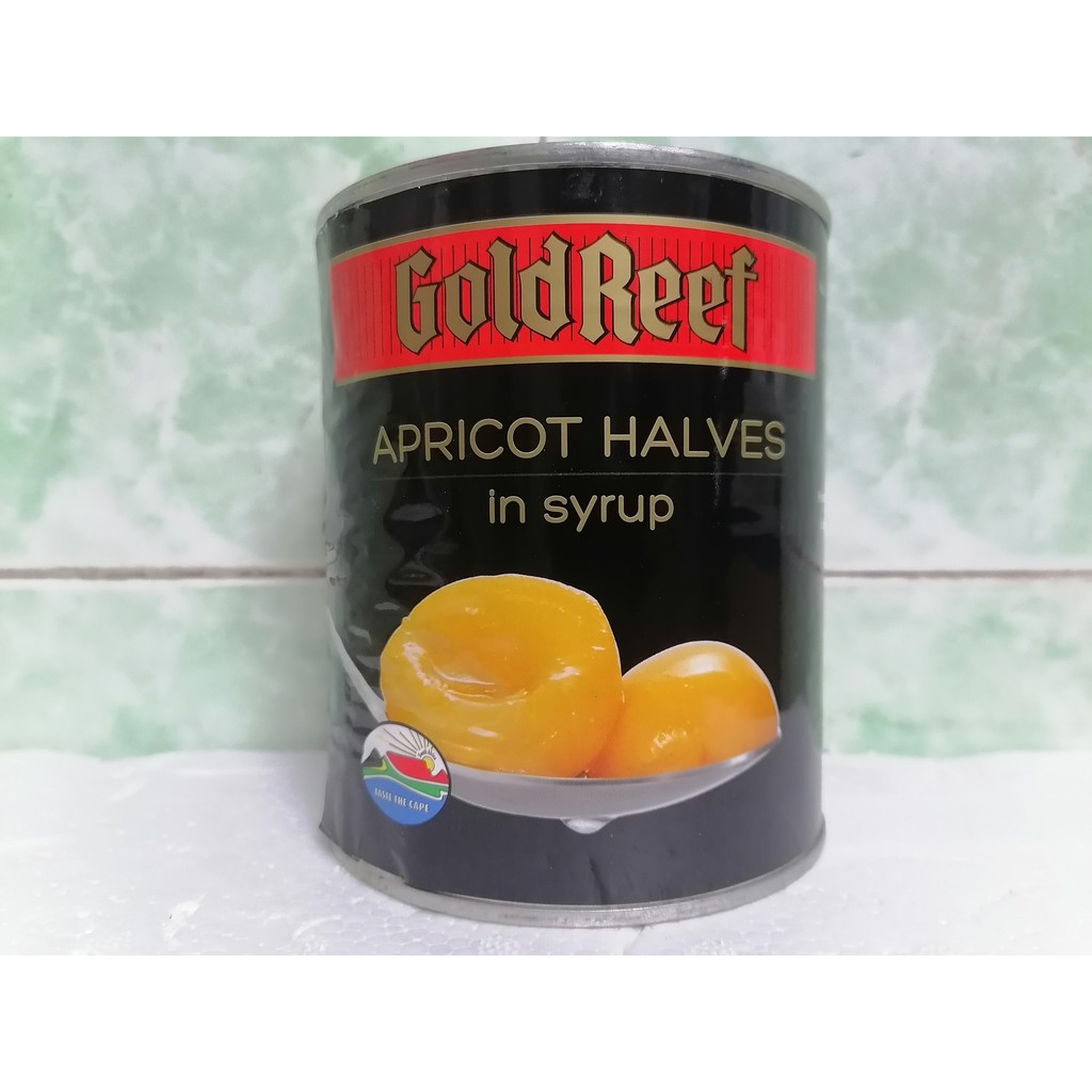 [825g] Mơ ngâm nước đường [South Africa] GOLDREEF Apricot Halves in Syrup (tgc-hk5)