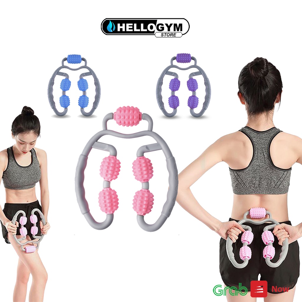 (Xả kho) Con Lăn Massage 360 Độ HelloGym,Làm Giảm Cơ Bắp Tay / Bắp Chân / Mỏi Cổ Tiện Dụng Chất Lượng Cao