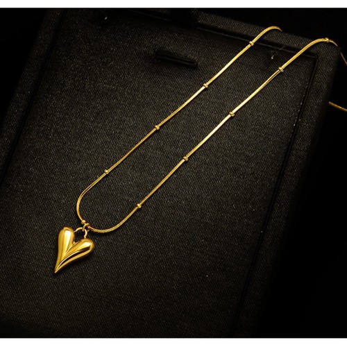 Dây Chuyền Trái Tim Titan Ko Đen TT 3178