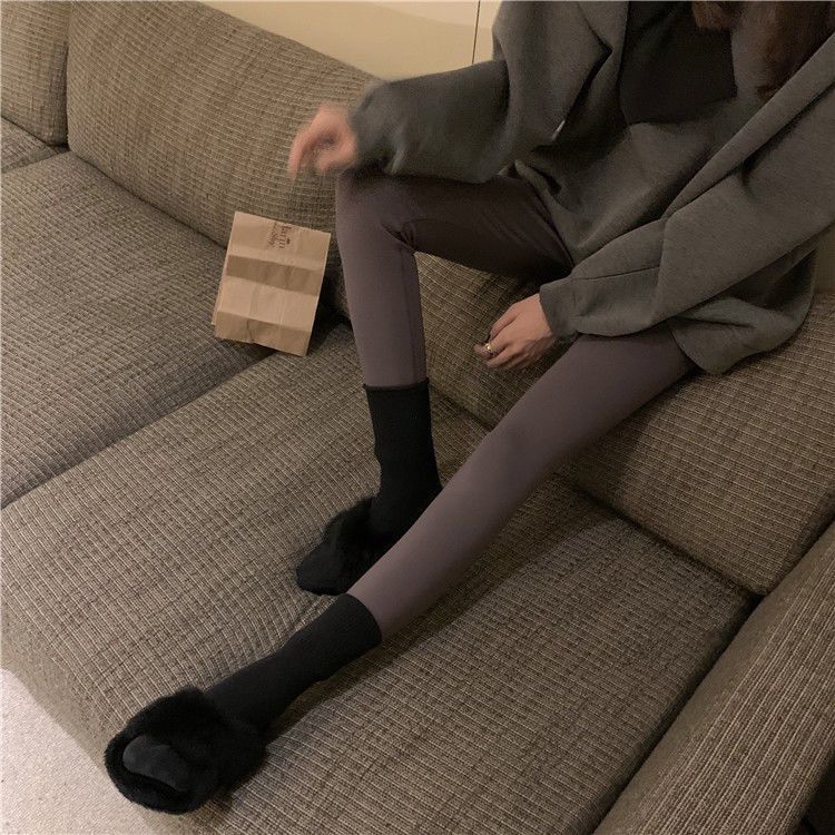 Quần legging lót nhung giữ ấm lưng cao co giãn thời trang cao cấp cho nữ