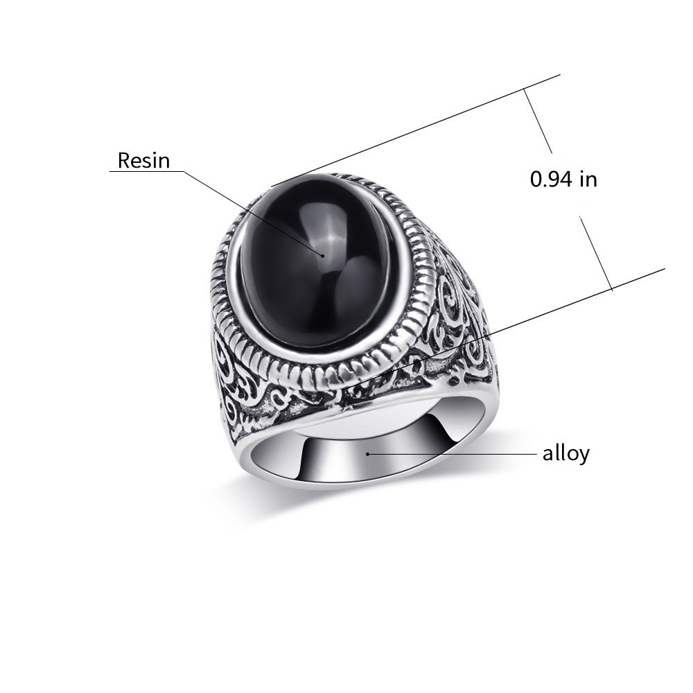 Nhẫn thép không gỉ đính đá ruby và ngọc lam nhiều màu thời trang cho nam nữ cỡ 7-12 tùy chọn