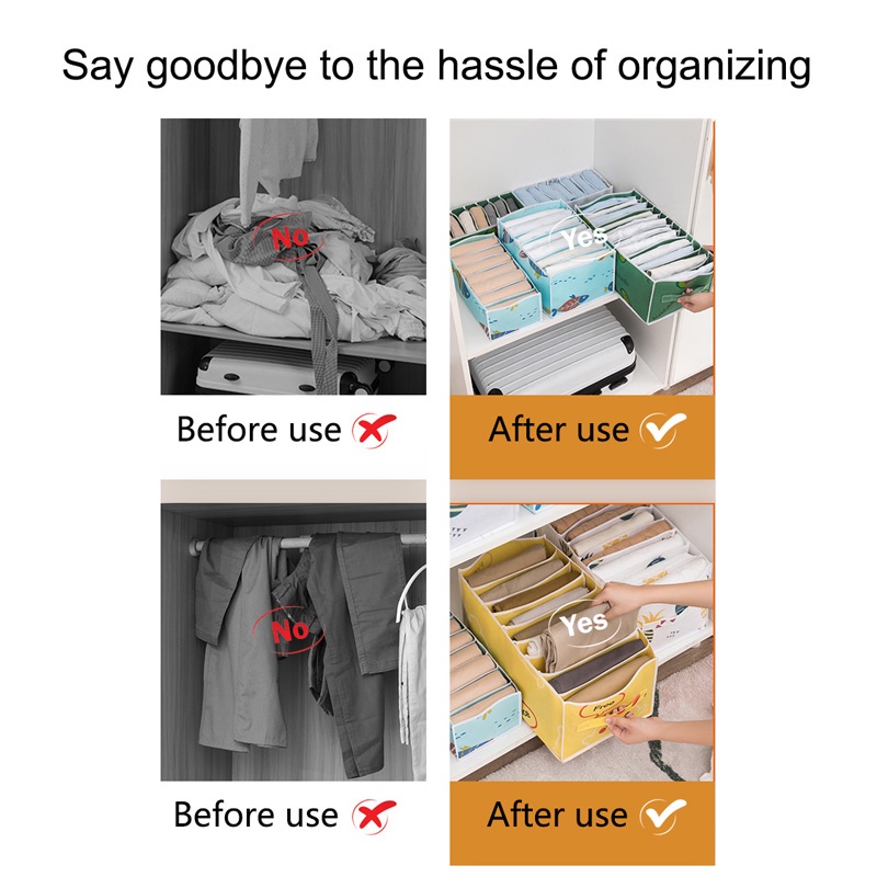 Túi đựng quần áo chia ngăn Hộp xếp đồ lót tiện ích Khay xếp quần áo gọn gàng ngan chia tu quan ao giỏ đựng đồ lót