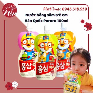 Nước hồng sâm trẻ em Hàn Quốc Pororo 100ml (Date: T4/5.2022)