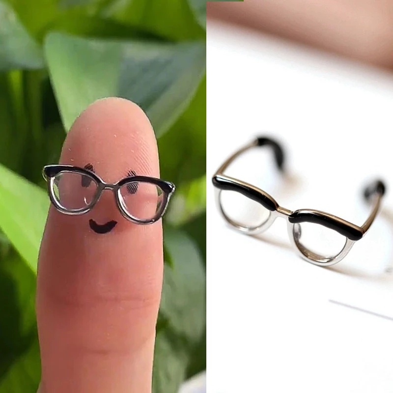 Nhẫn Hợp Kim Bạc Hình Trái Tim / Khủng Long Mini Dễ Thương Có Thể Điều Chỉnh Cho Nam / Nữ