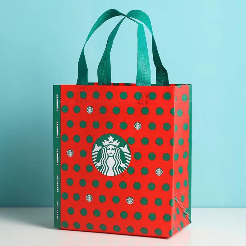 Túi Vải Không Dệt Starbucks , Phiên Bản Đặc Biêt - Túi dã ngoại Starbucks màu đỏ